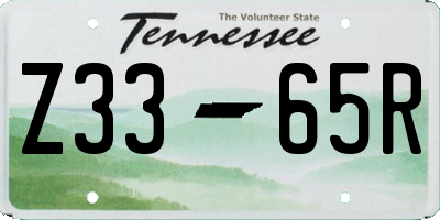 TN license plate Z3365R