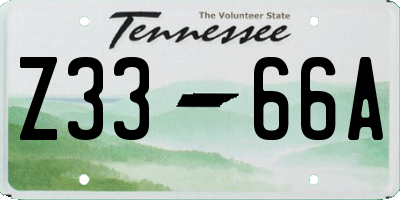 TN license plate Z3366A