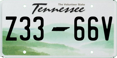 TN license plate Z3366V