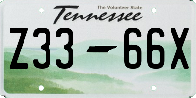 TN license plate Z3366X