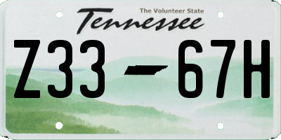 TN license plate Z3367H
