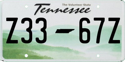 TN license plate Z3367Z