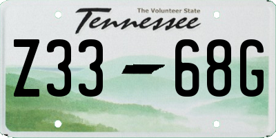 TN license plate Z3368G