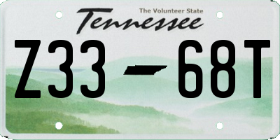 TN license plate Z3368T