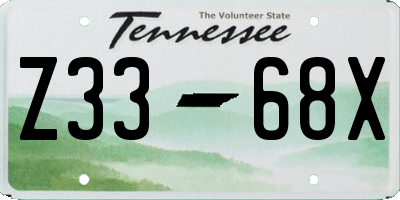 TN license plate Z3368X