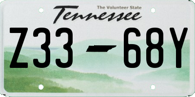 TN license plate Z3368Y