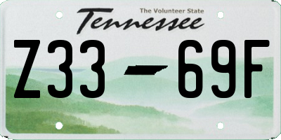 TN license plate Z3369F