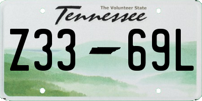 TN license plate Z3369L