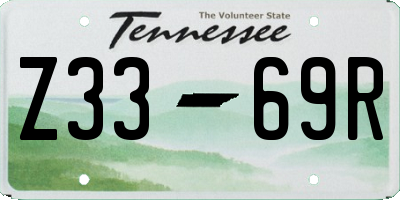 TN license plate Z3369R