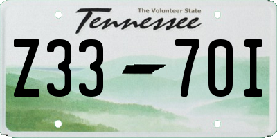 TN license plate Z3370I