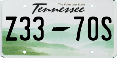 TN license plate Z3370S