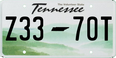 TN license plate Z3370T