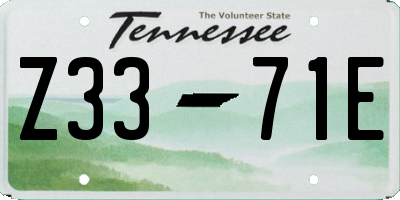TN license plate Z3371E