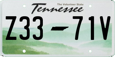 TN license plate Z3371V