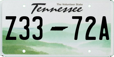 TN license plate Z3372A