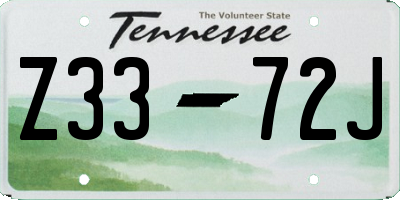 TN license plate Z3372J