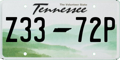 TN license plate Z3372P