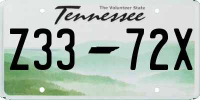 TN license plate Z3372X