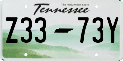 TN license plate Z3373Y