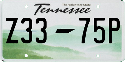 TN license plate Z3375P
