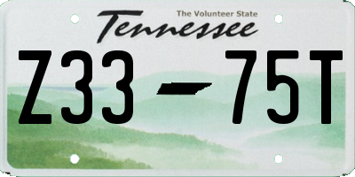 TN license plate Z3375T