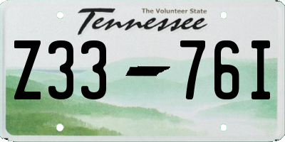 TN license plate Z3376I