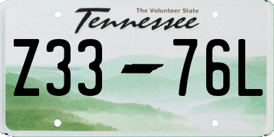 TN license plate Z3376L