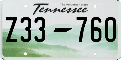 TN license plate Z3376O