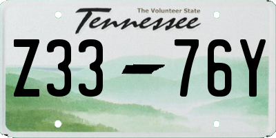 TN license plate Z3376Y