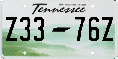 TN license plate Z3376Z