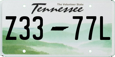 TN license plate Z3377L