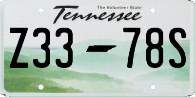 TN license plate Z3378S