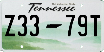 TN license plate Z3379T