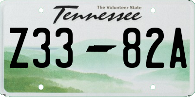 TN license plate Z3382A