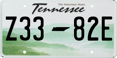 TN license plate Z3382E