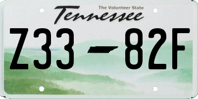 TN license plate Z3382F