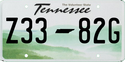 TN license plate Z3382G