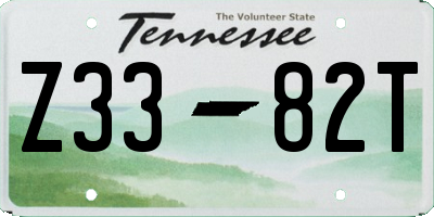 TN license plate Z3382T