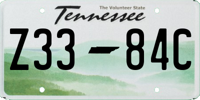 TN license plate Z3384C