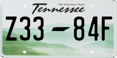 TN license plate Z3384F