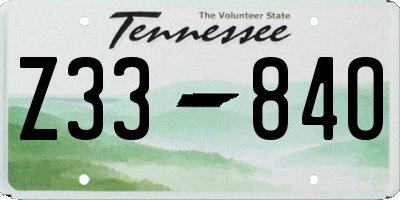 TN license plate Z3384O