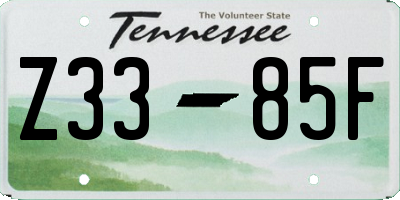 TN license plate Z3385F
