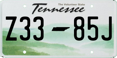 TN license plate Z3385J
