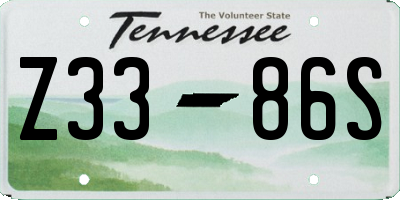 TN license plate Z3386S