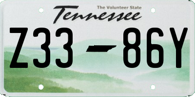 TN license plate Z3386Y