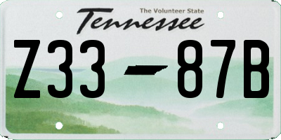 TN license plate Z3387B