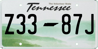 TN license plate Z3387J