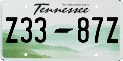 TN license plate Z3387Z