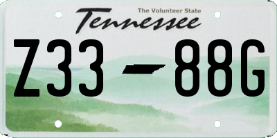 TN license plate Z3388G