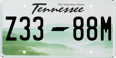 TN license plate Z3388M